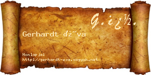 Gerhardt Éva névjegykártya